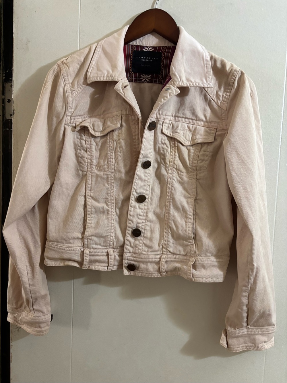 Sanctuary Pale Pink Denim Jacket